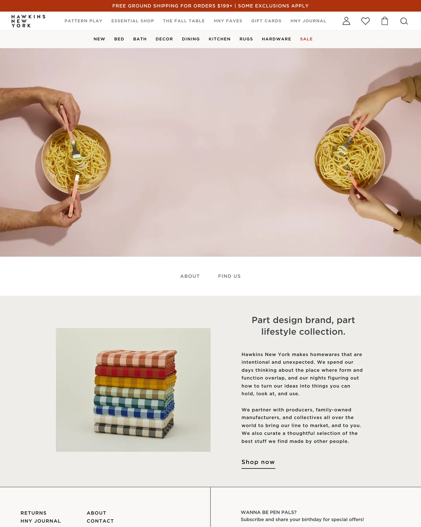 Hawkins New York About Us: Our Story & Design Ethos design, captured September 2026