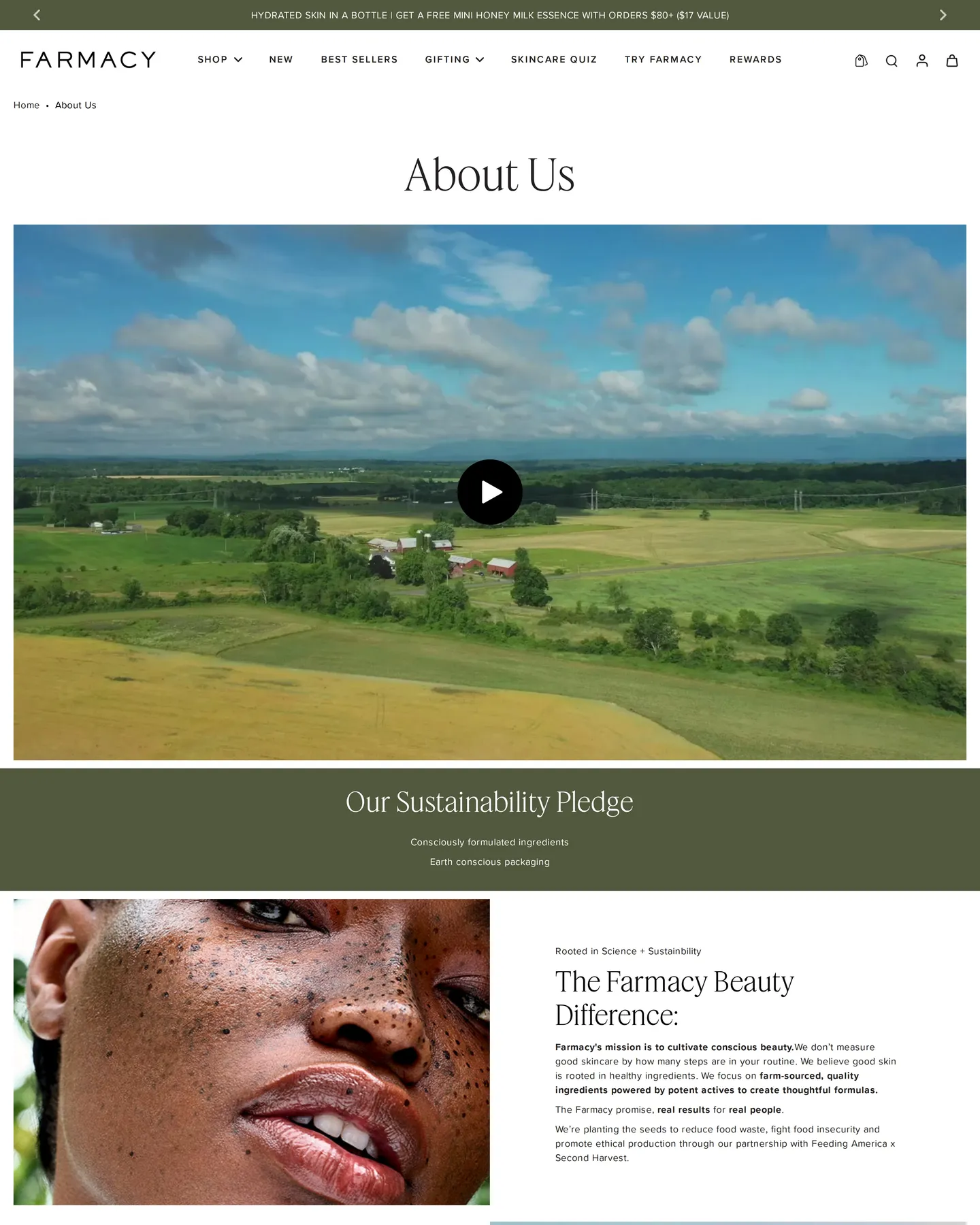 Farmacy About design, captured August 2026