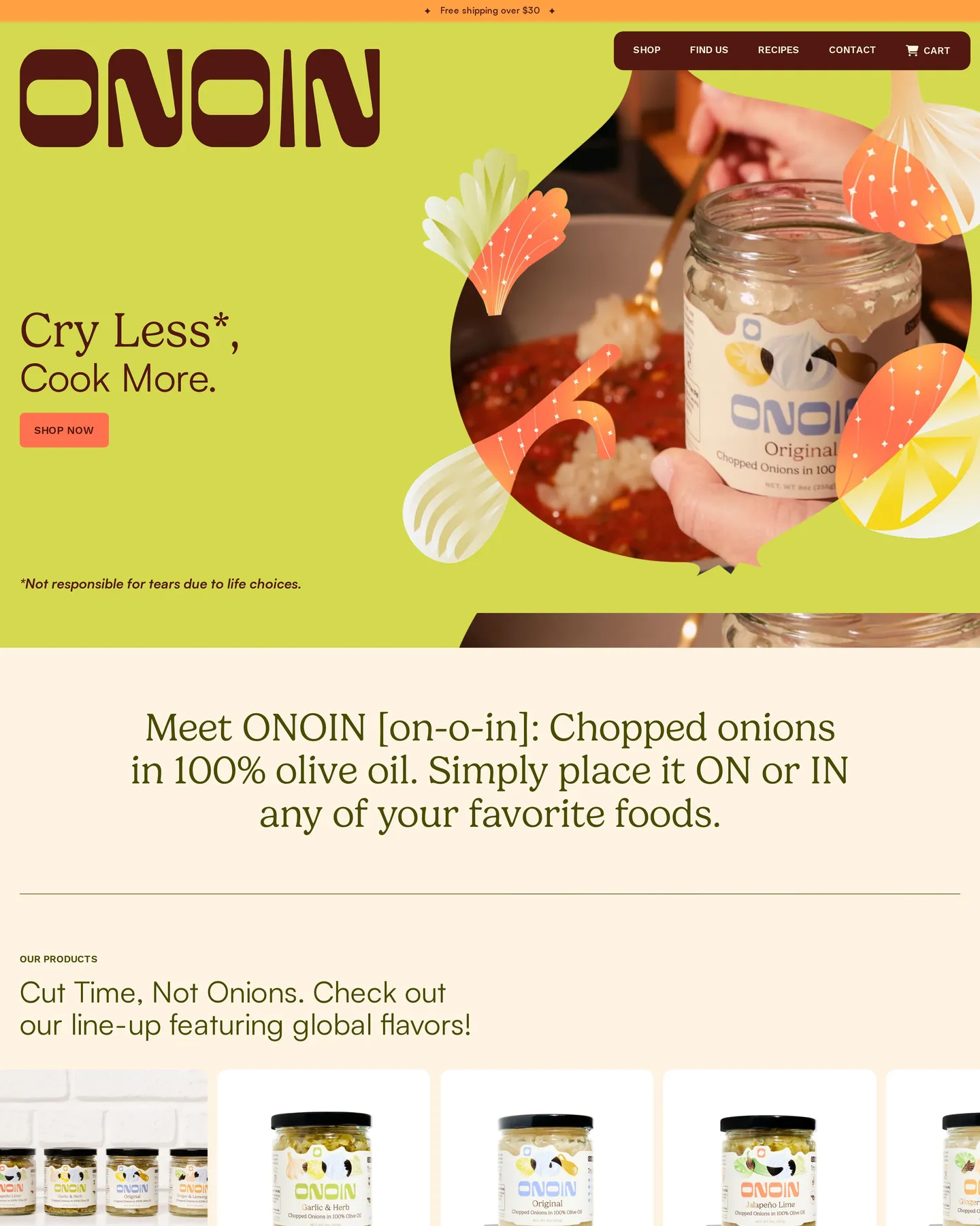 ONOIN Homepage design, captured September 2026