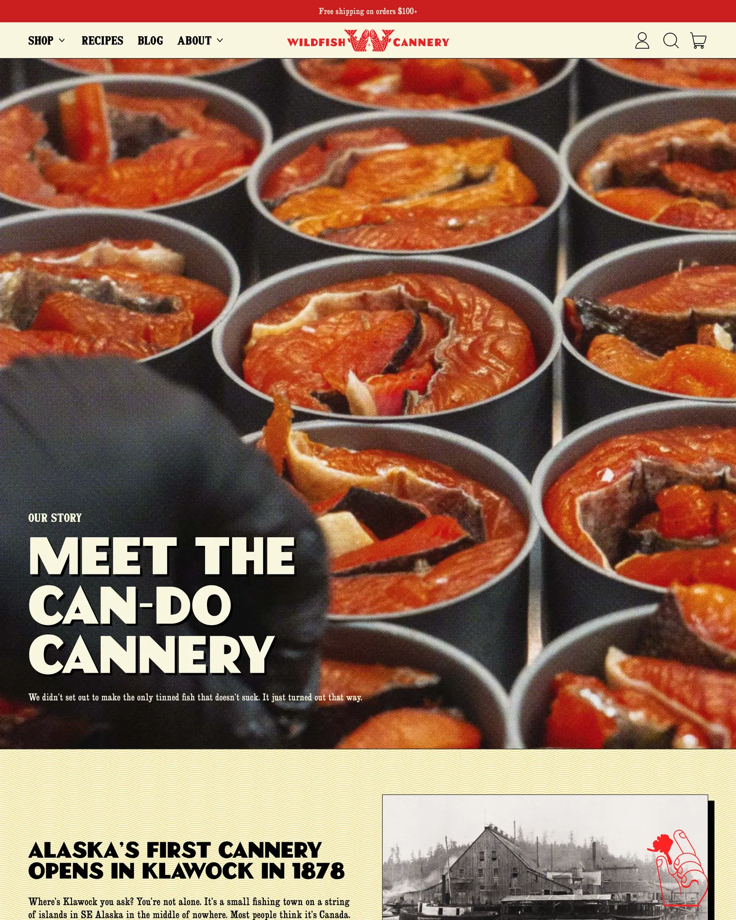 Wildfish Cannery Meet the Cannery design, captured September 2026