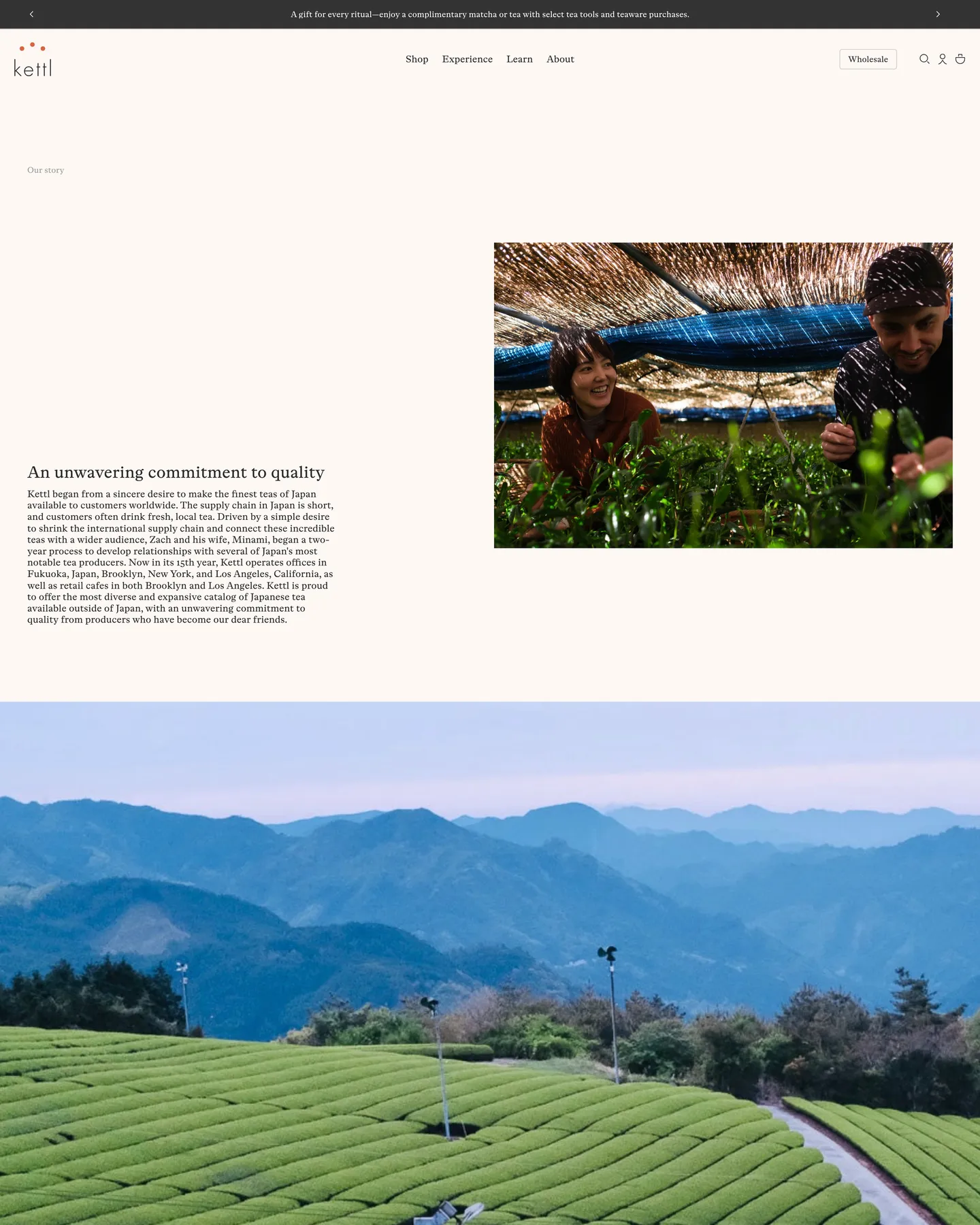 Kettl Our Story design, captured September 2026