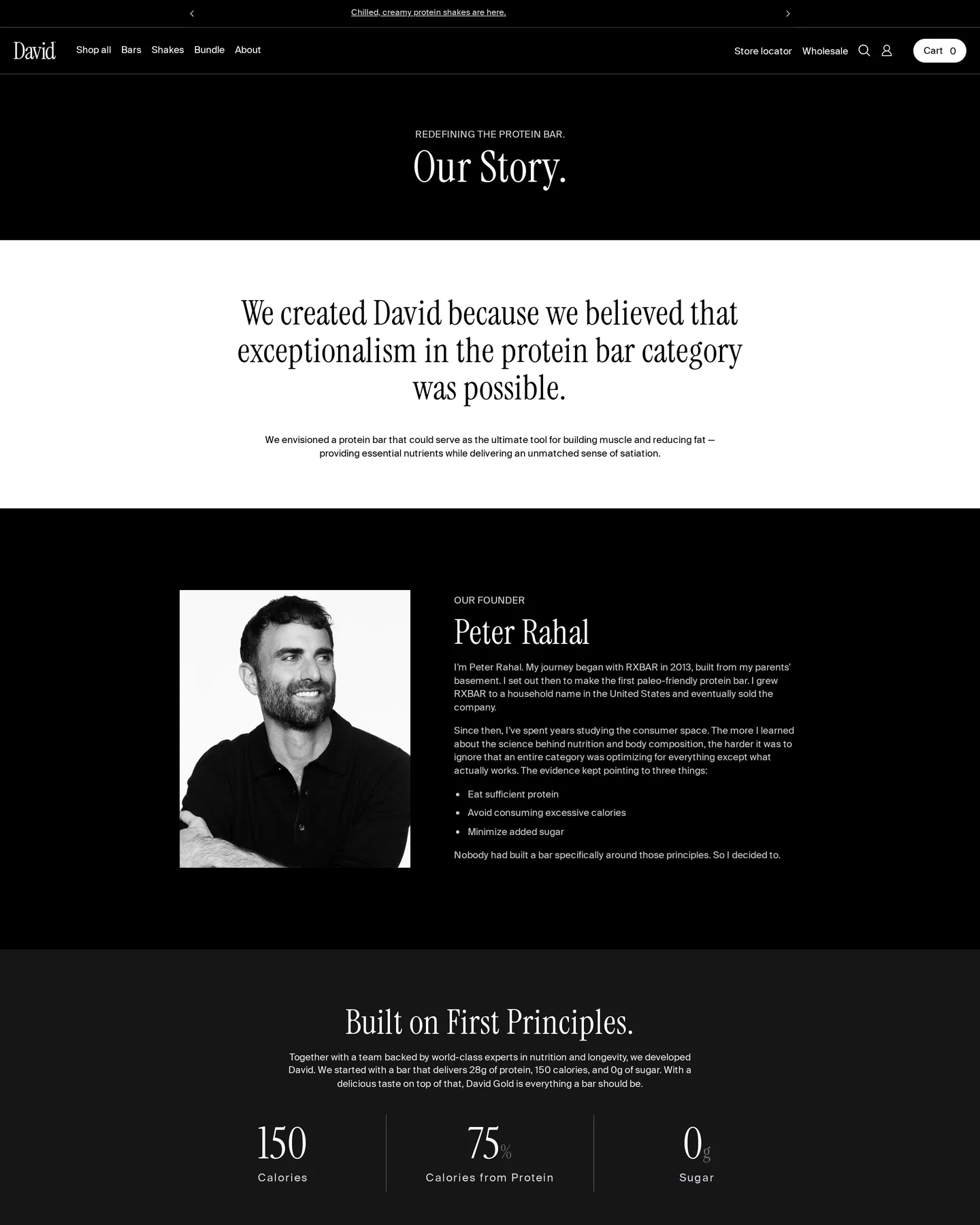 David Our Story design, captured September 2026