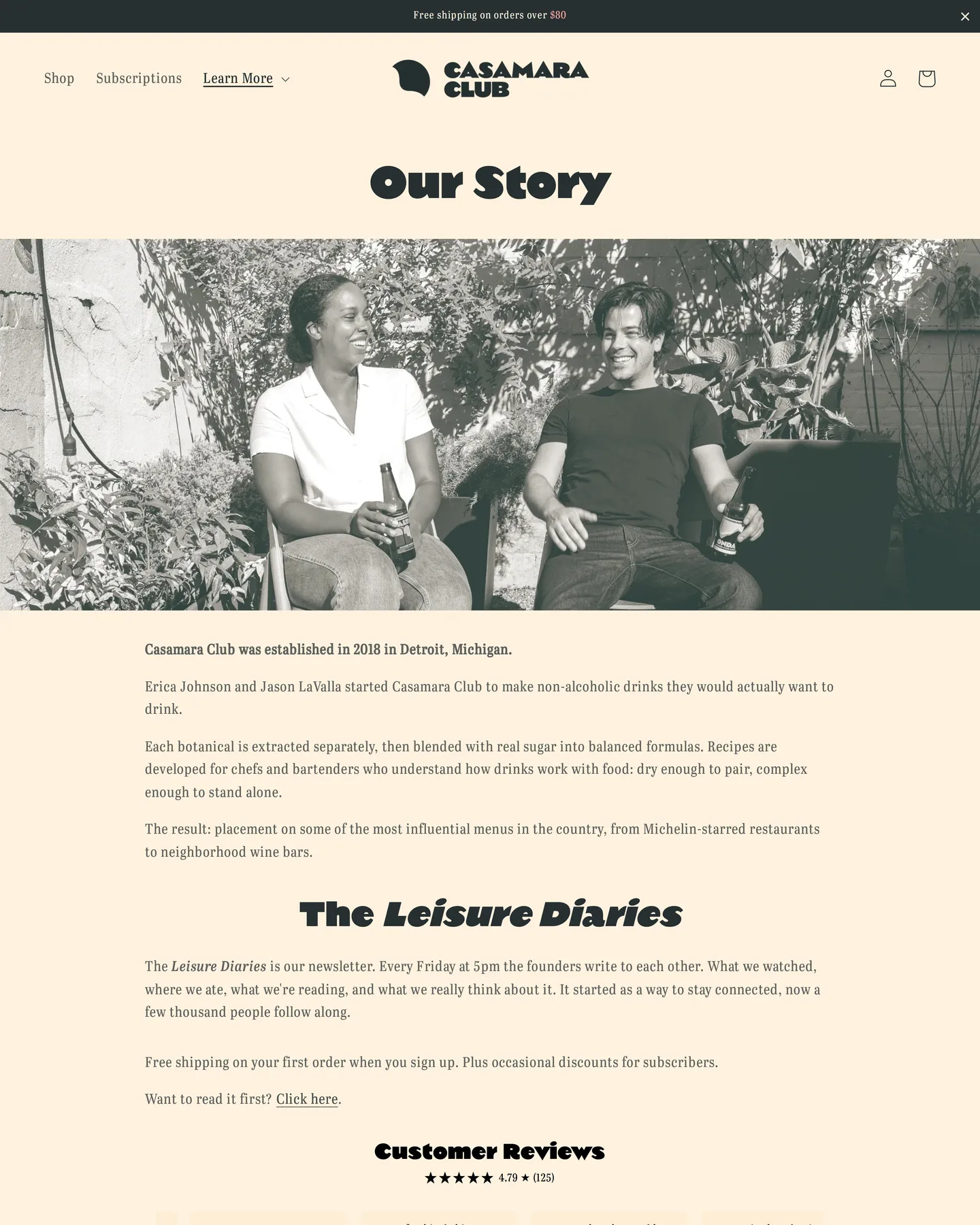 Casamara Club Story design, captured August 2026