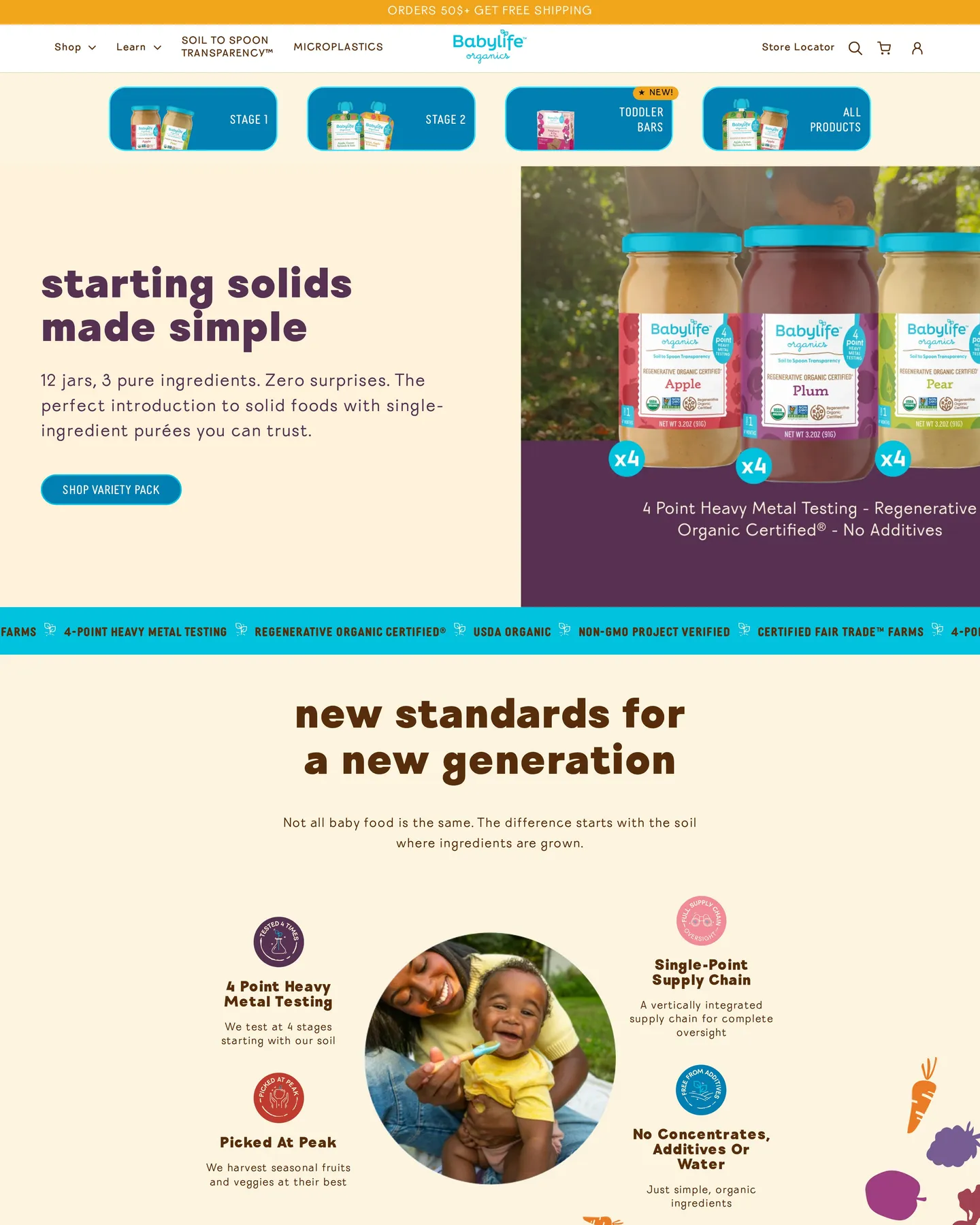 Babylife Organics Homepage