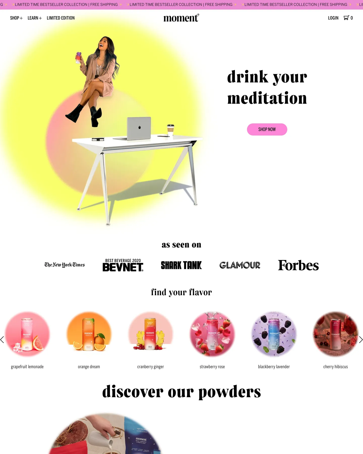 Moment Homepage design, captured September 2026