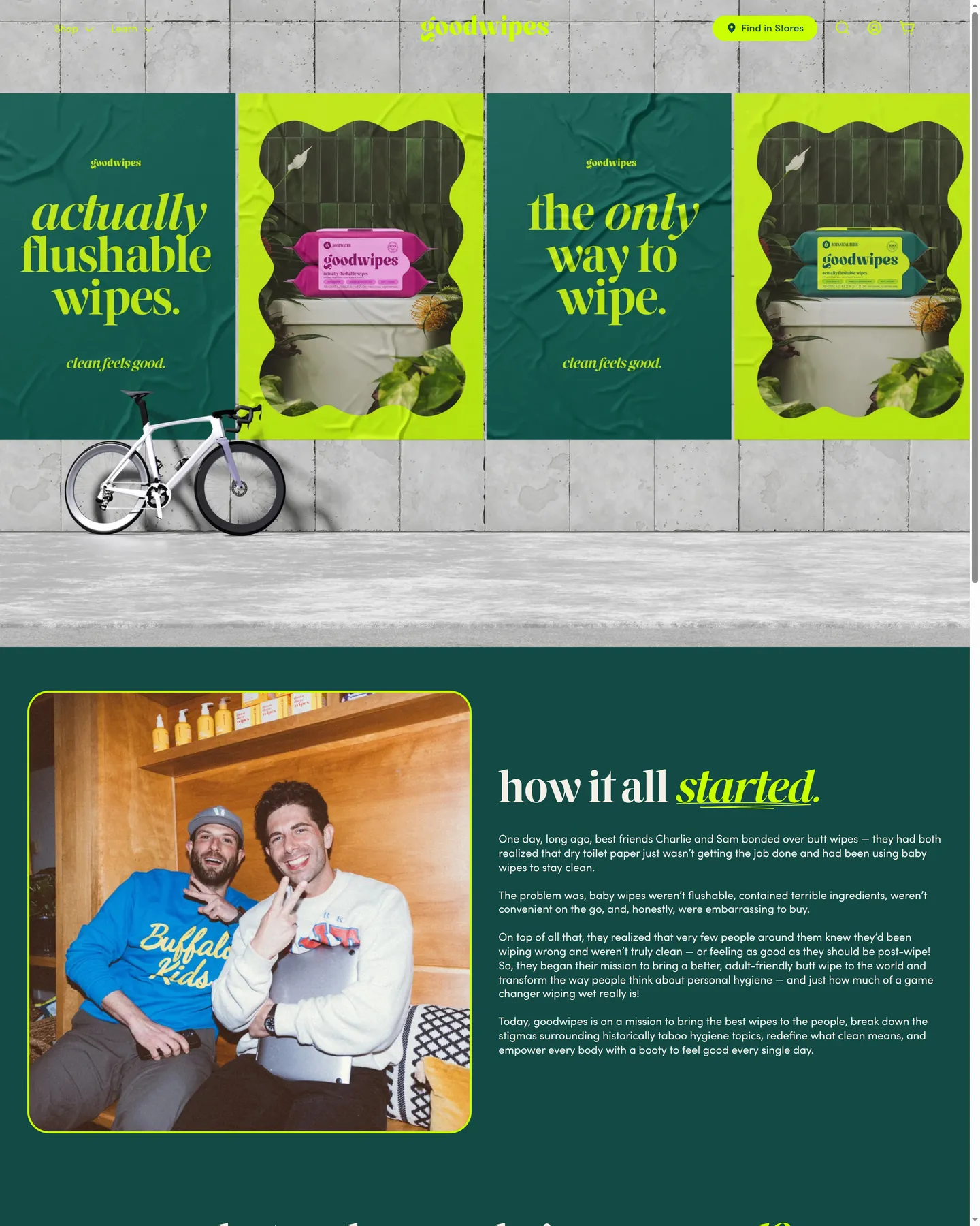 Goodwipes About design, captured September 2026