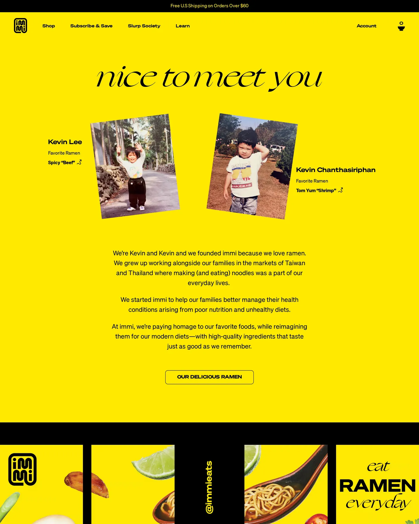 Immi Our story design, captured August 2026