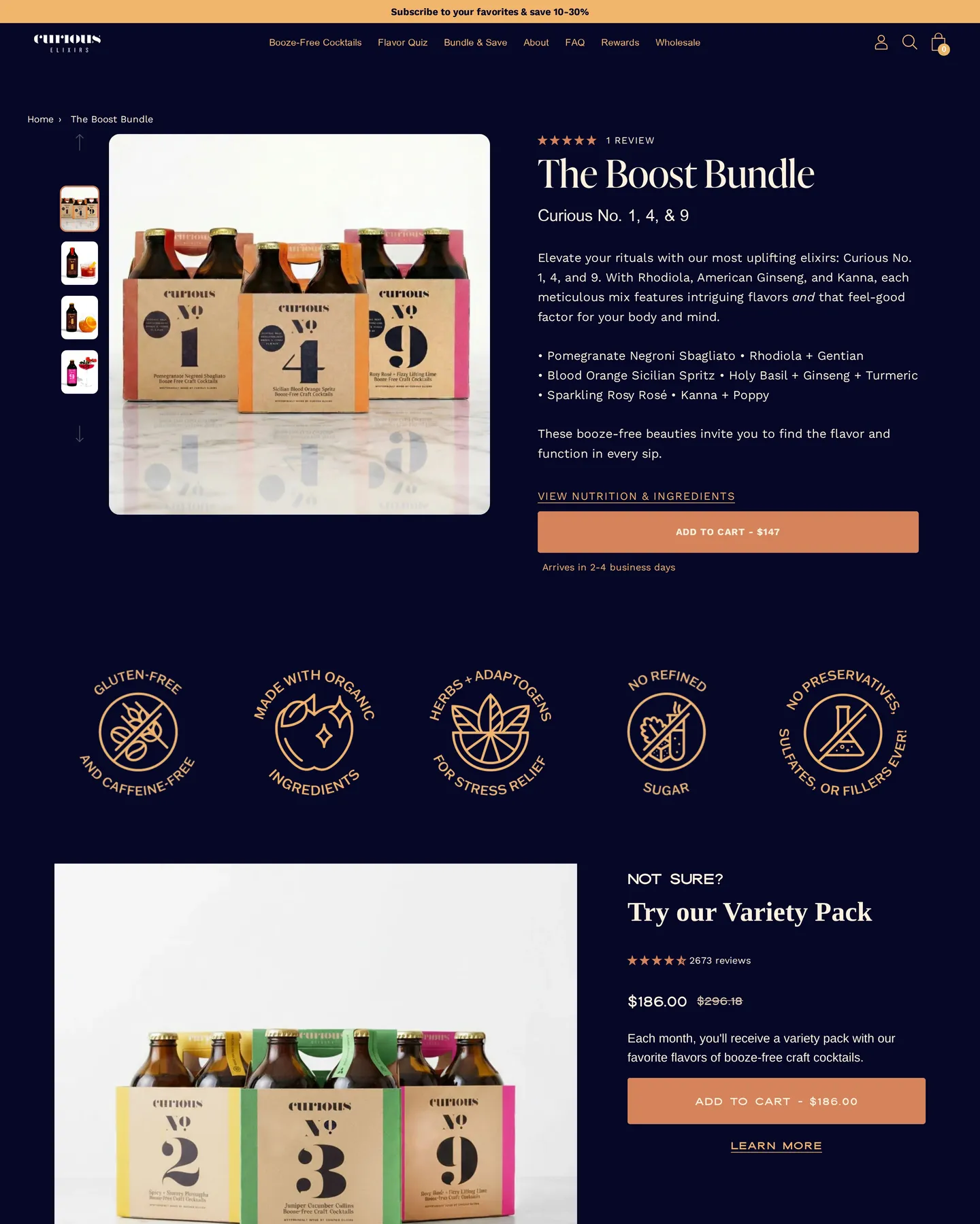 Curious Elixirs The Boost Bundle design, captured August 2026