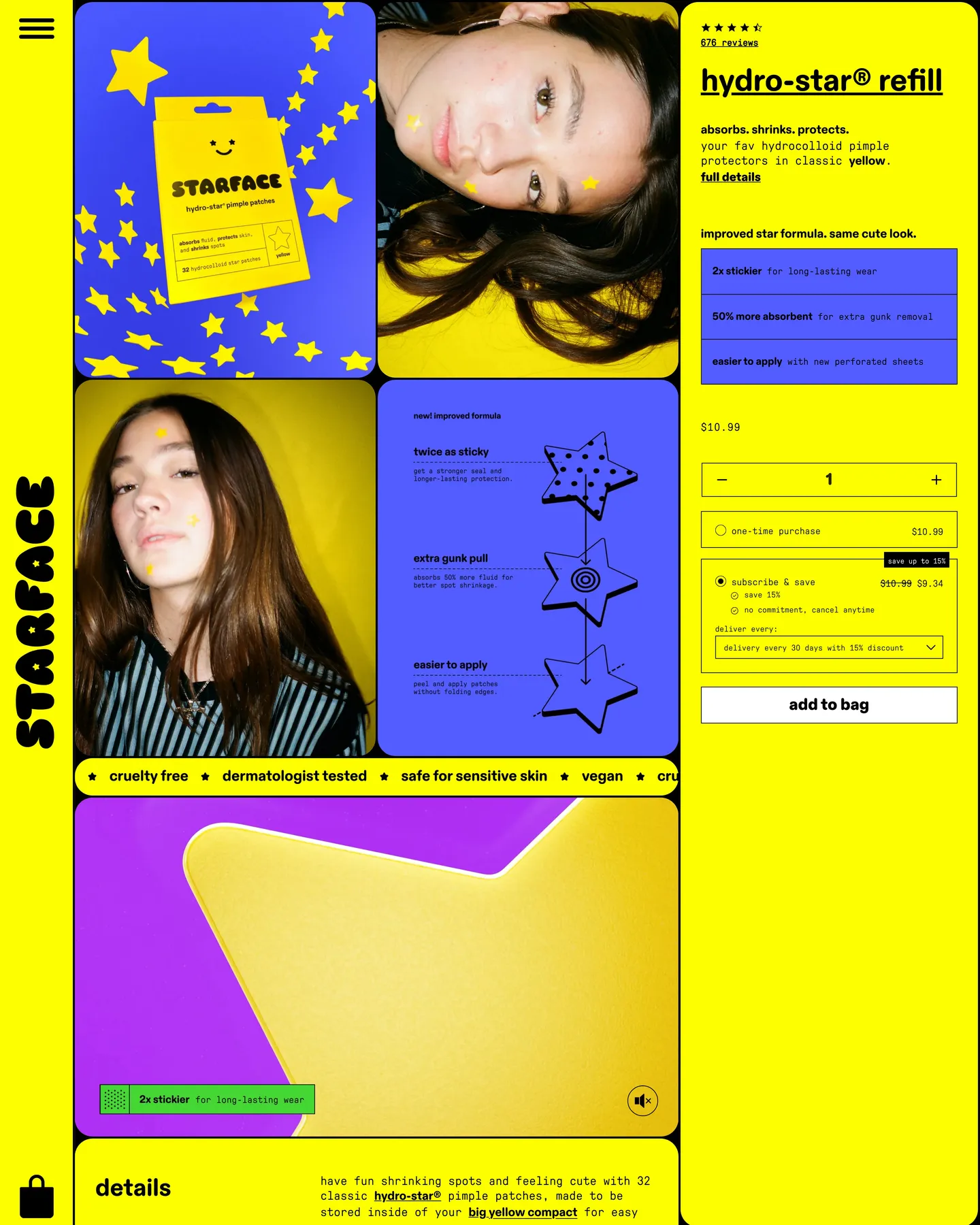Starface Hydro-Star Pimple Patches Refill design, captured August 2026