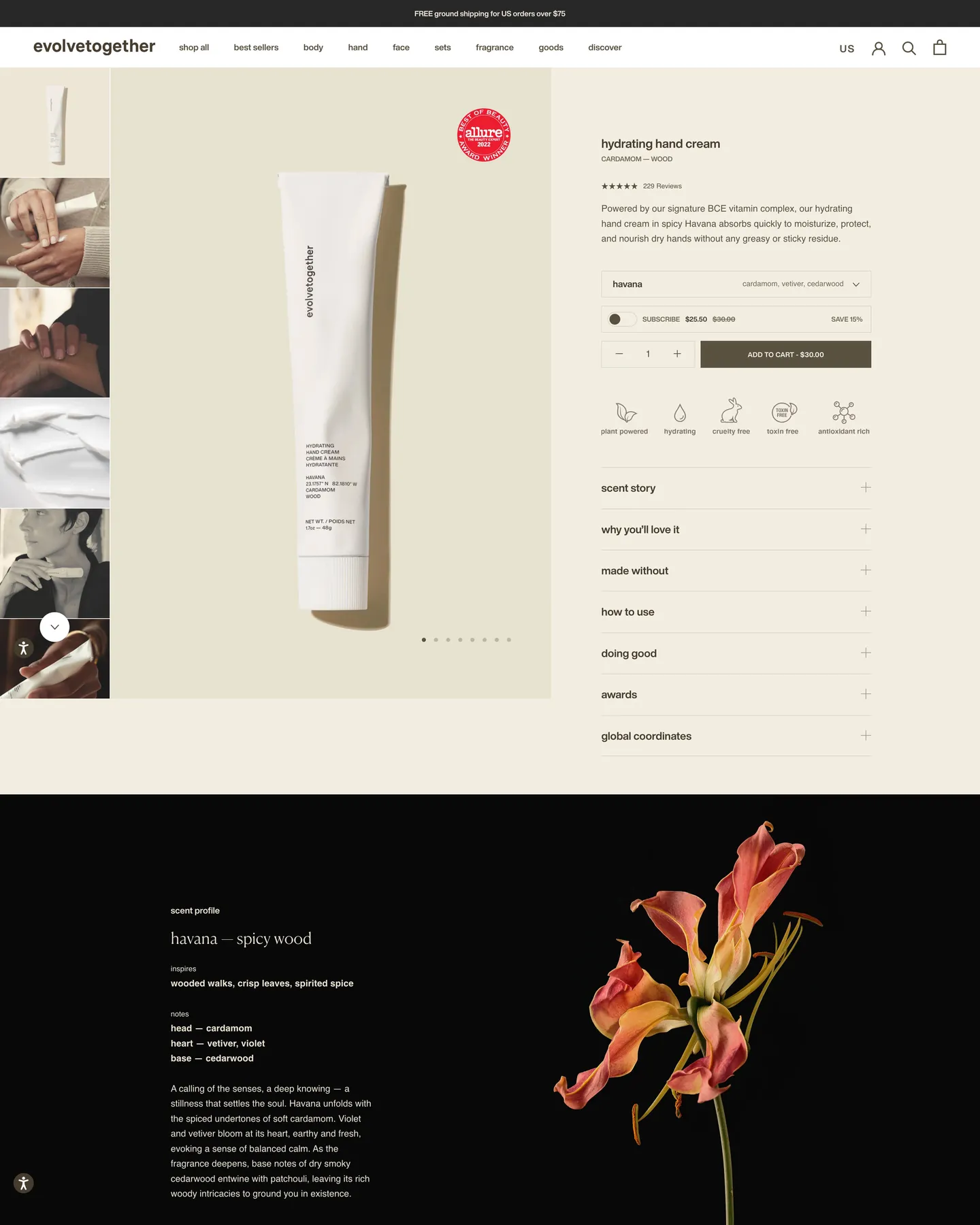 evolvetogether havana - hydrating hand cream design, captured September 2026