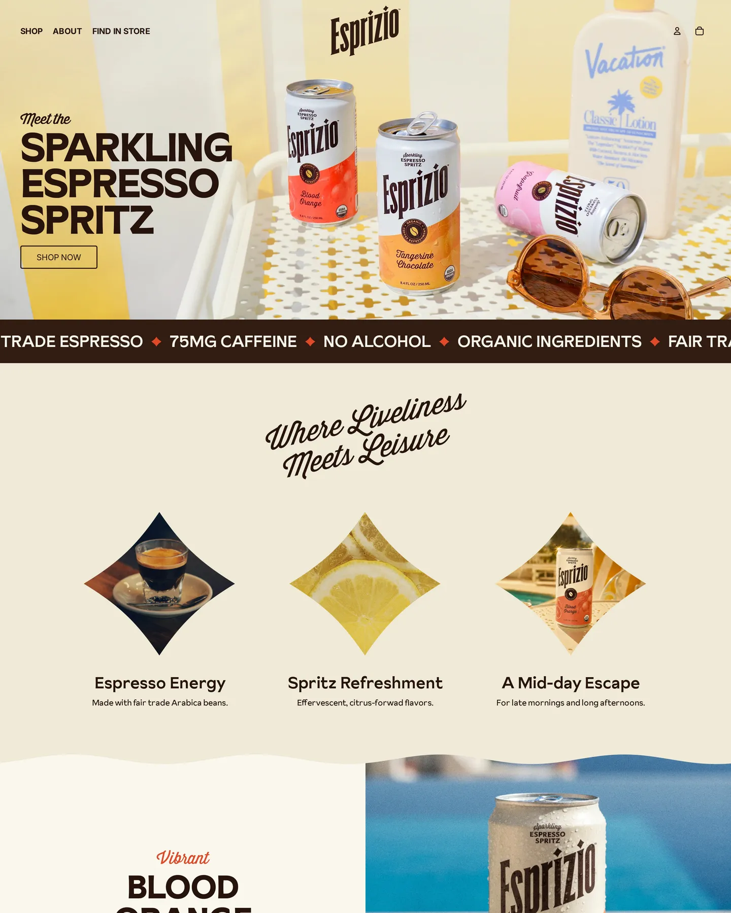 Esprizio homepage design, captured September 2026