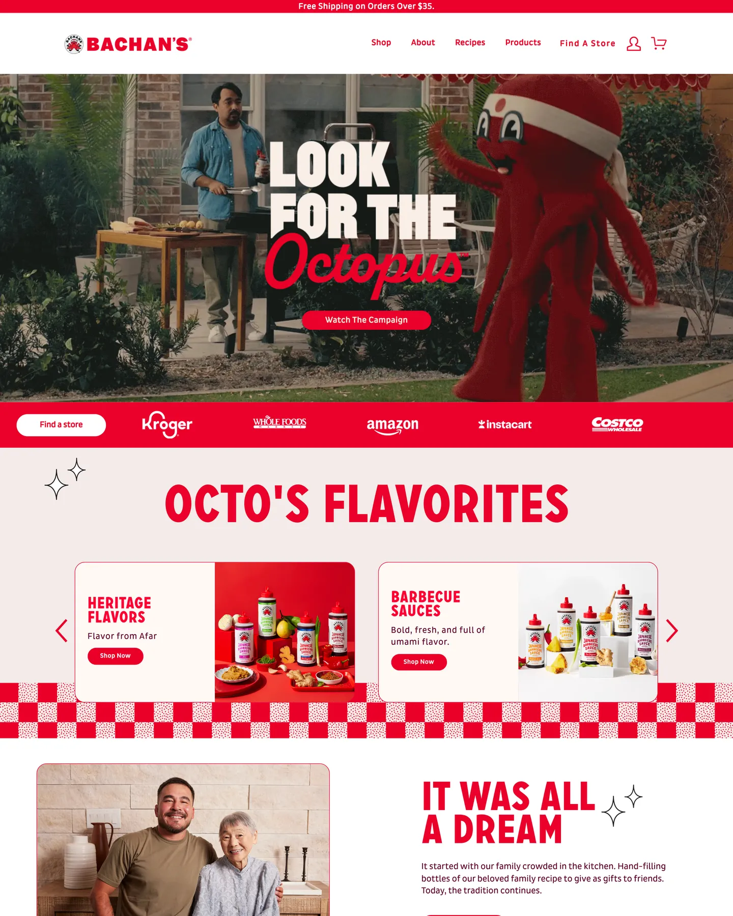 Bachan's Homepage design, captured September 2026