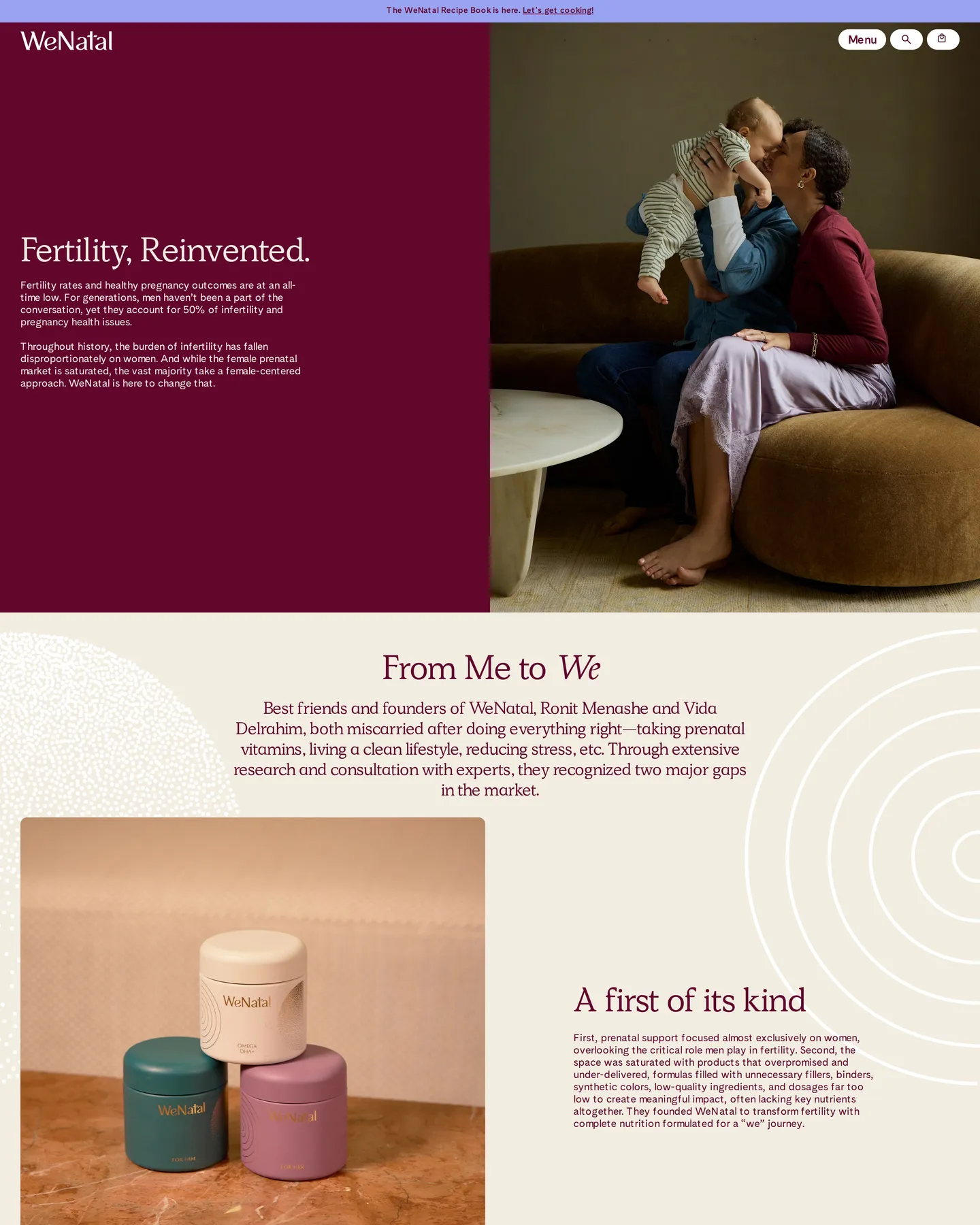 WeNatal Our Story design, captured September 2026