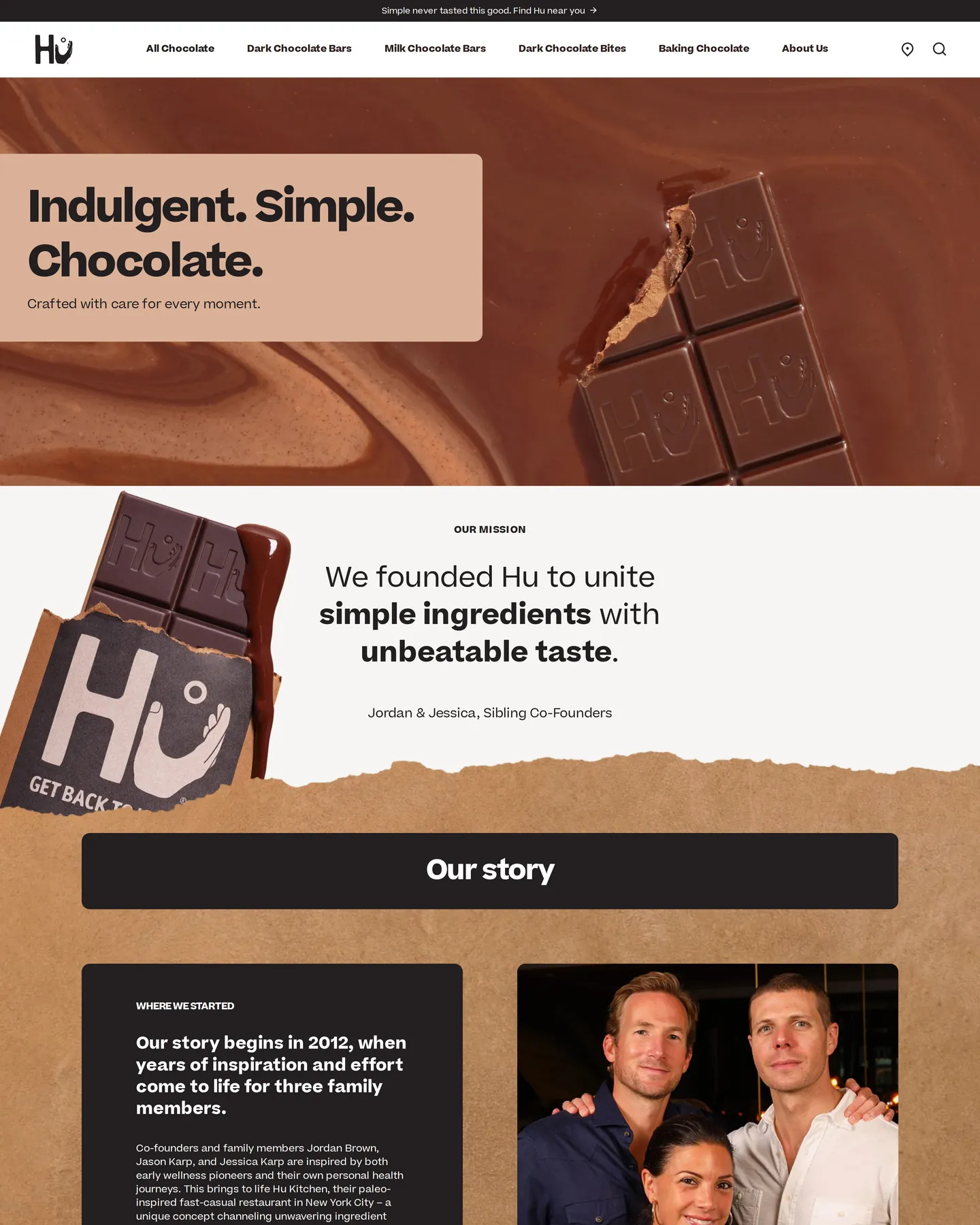 Hu About design, captured August 2026