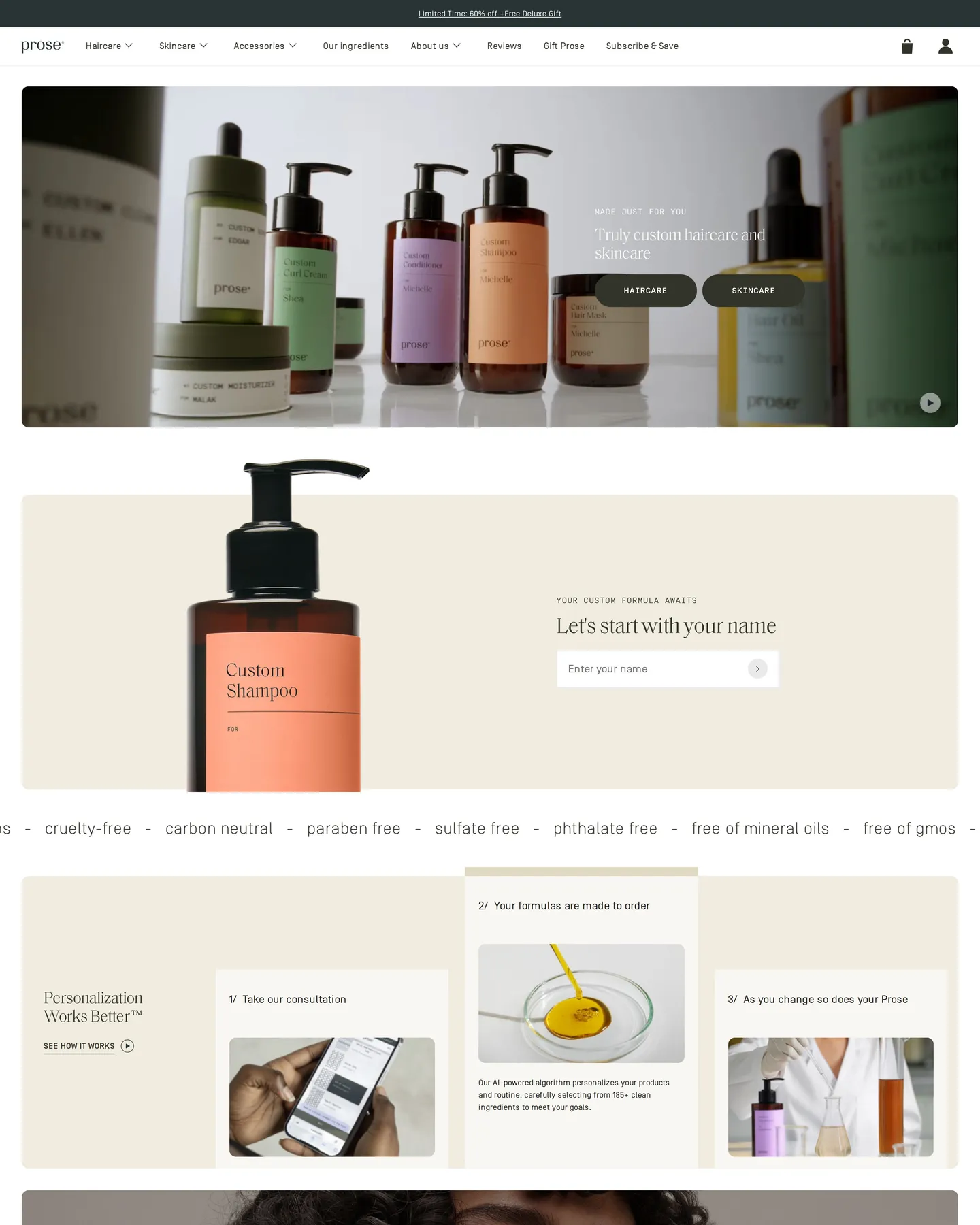 Prose Homepage design, captured August 2026