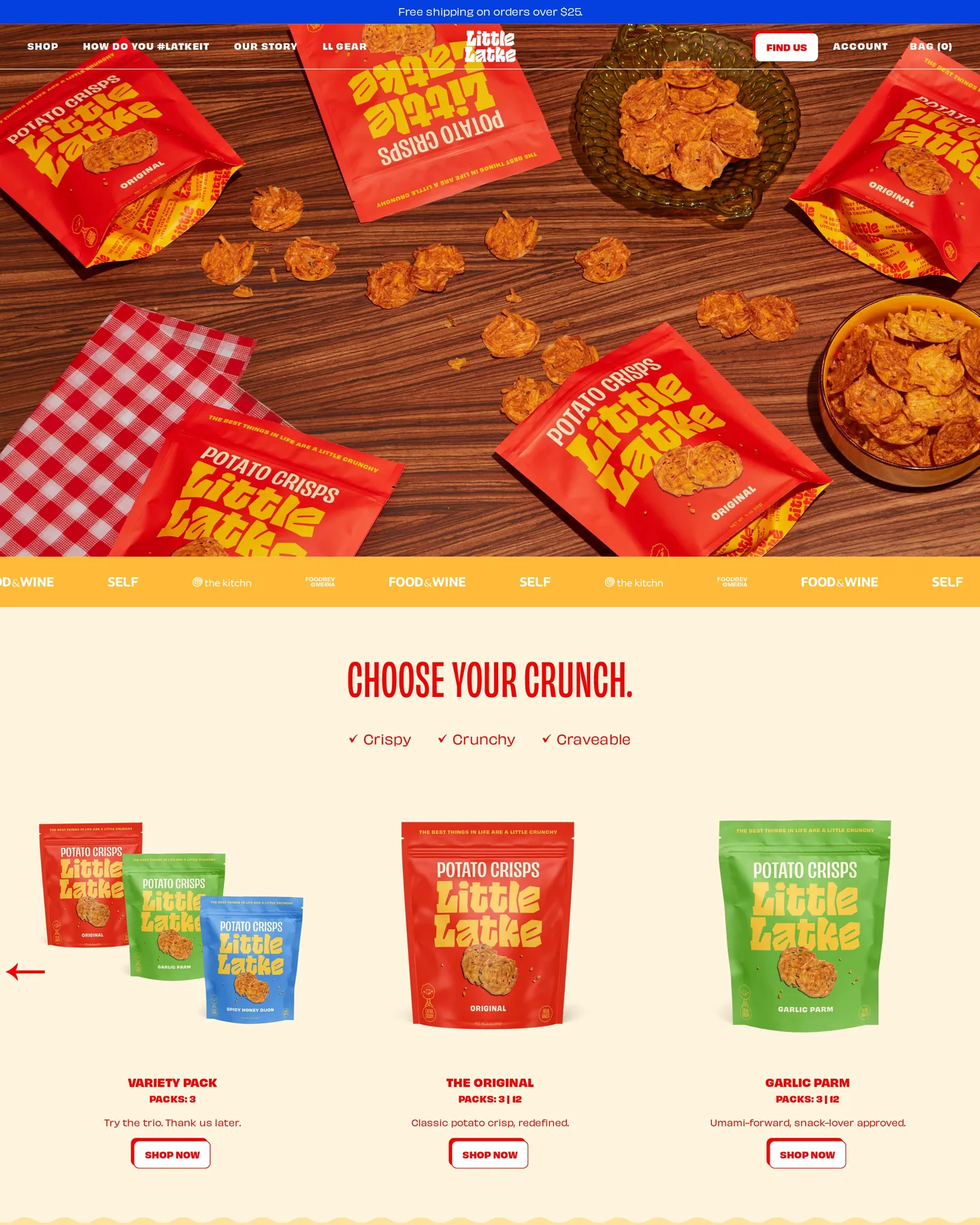 Little Latke homepage design, captured September 2026