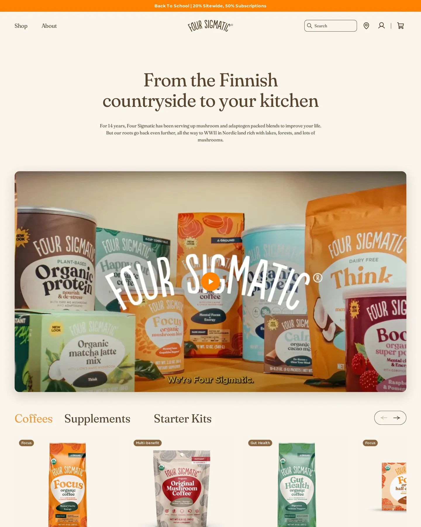Four Sigmatic About design, captured August 2026