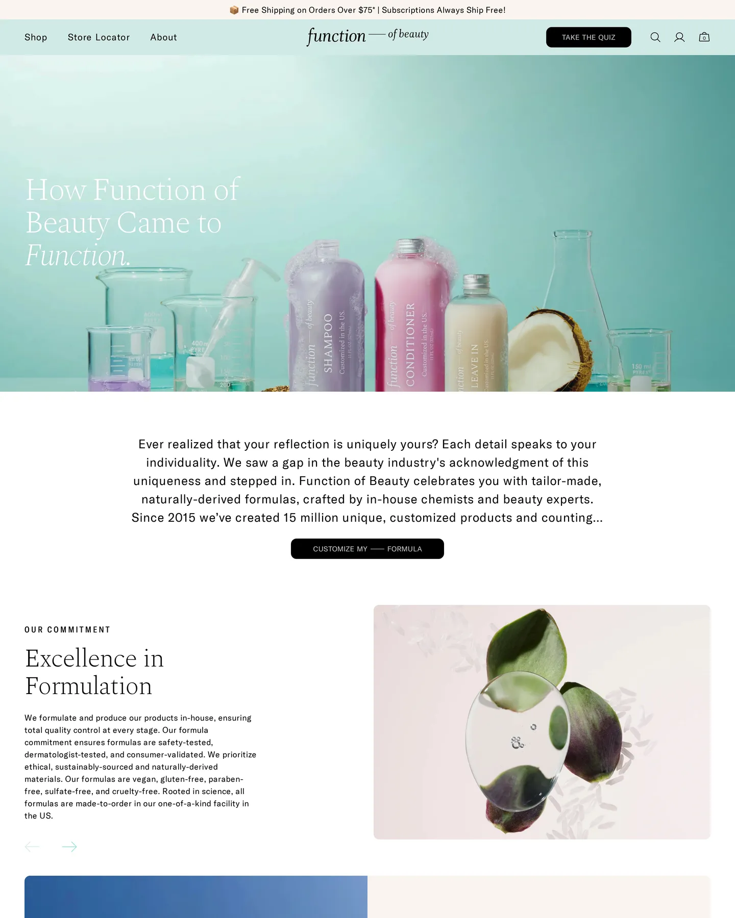 Function of Beauty About design, captured August 2026