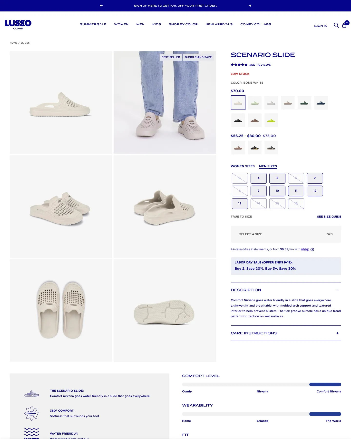 Lusso Cloud Scenario Slide - Bone White design, captured September 2026