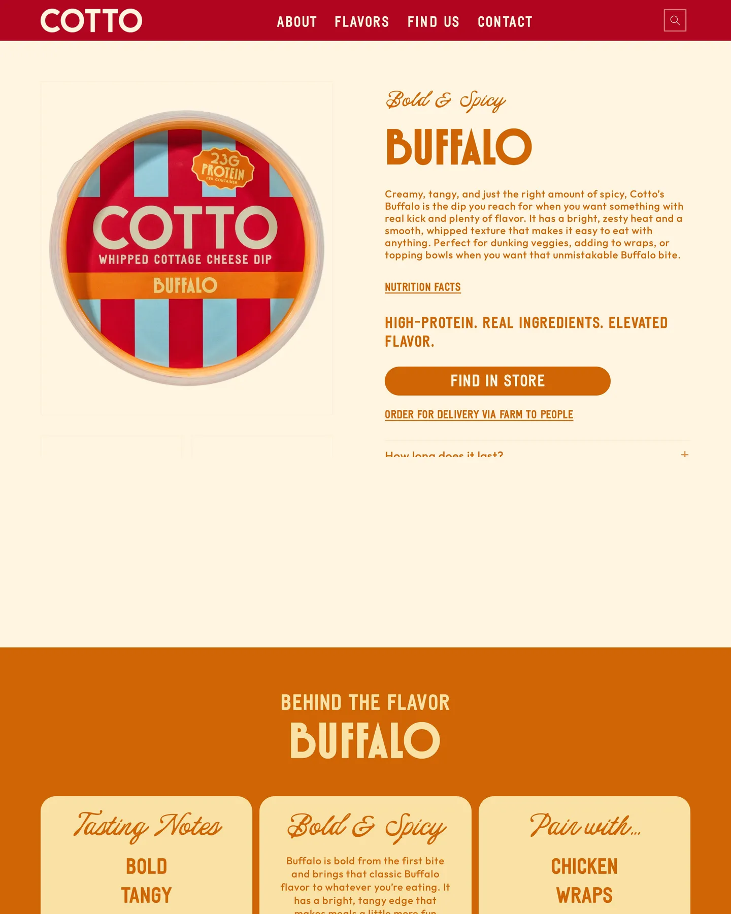 Cotto Buffalo Whipped Cottage Cheese Dip design, captured September 2026