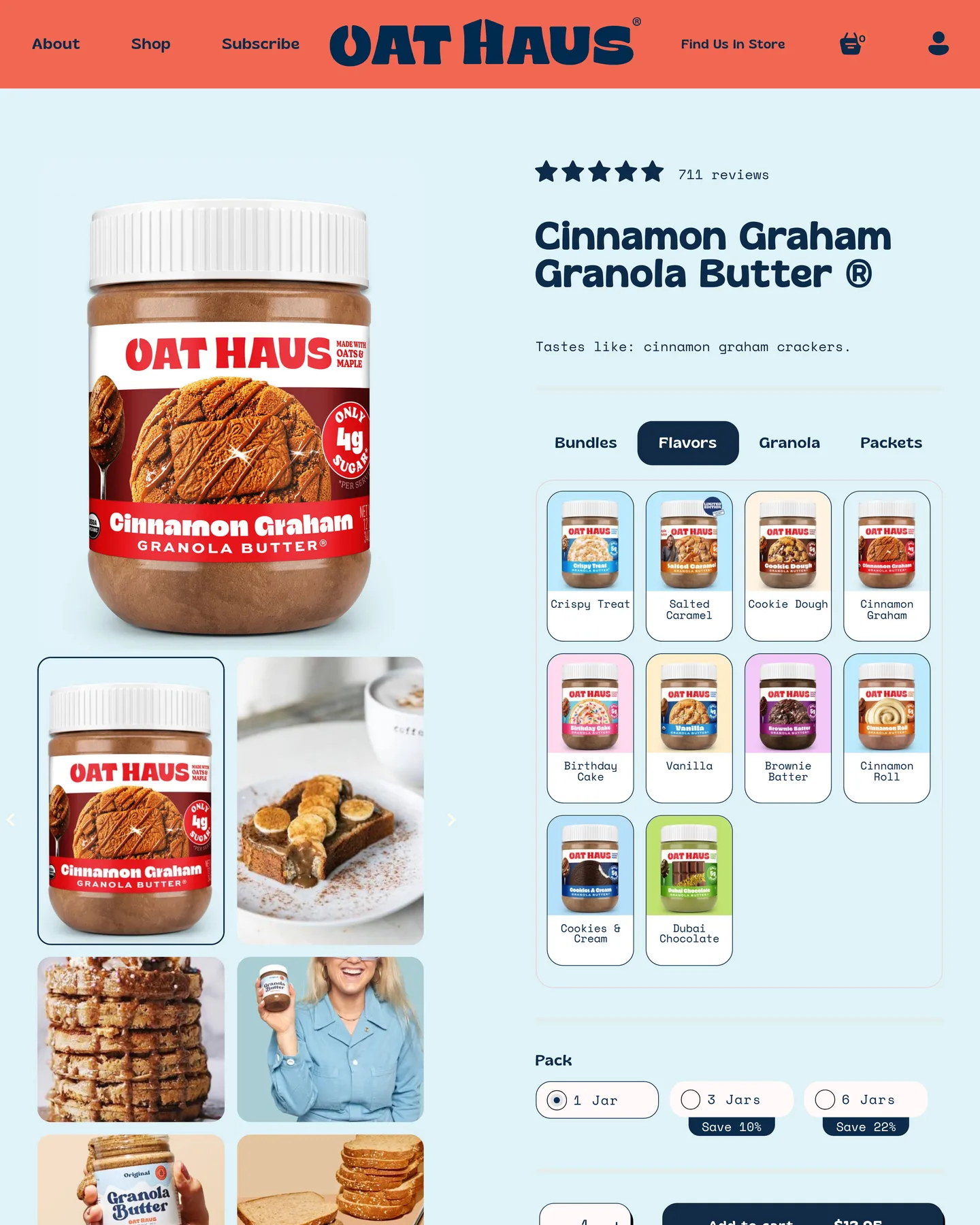 Oat Haus Cinnamon Graham Granola Butter ® (Nut-Free, Safe For School design, captured September 2026