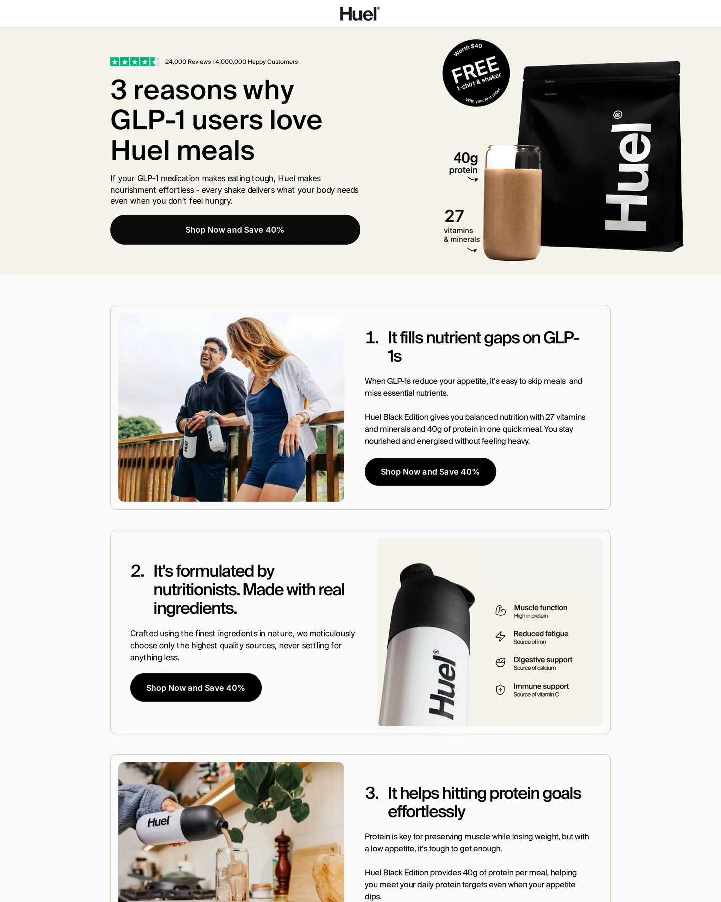 Huel Black Edition for GLP-1 design, captured August 2026