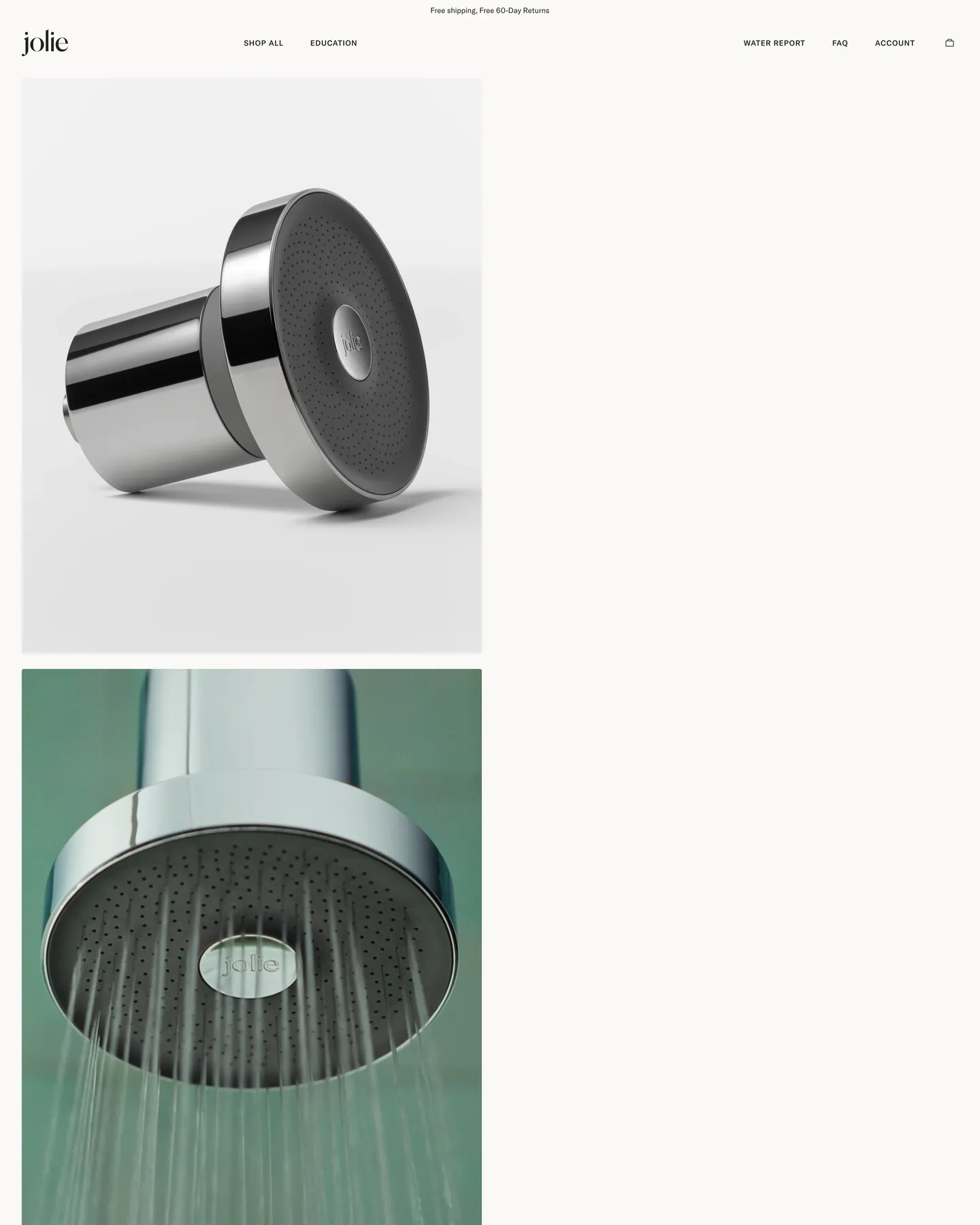 Jolie The Filtered Showerhead design, captured August 2026