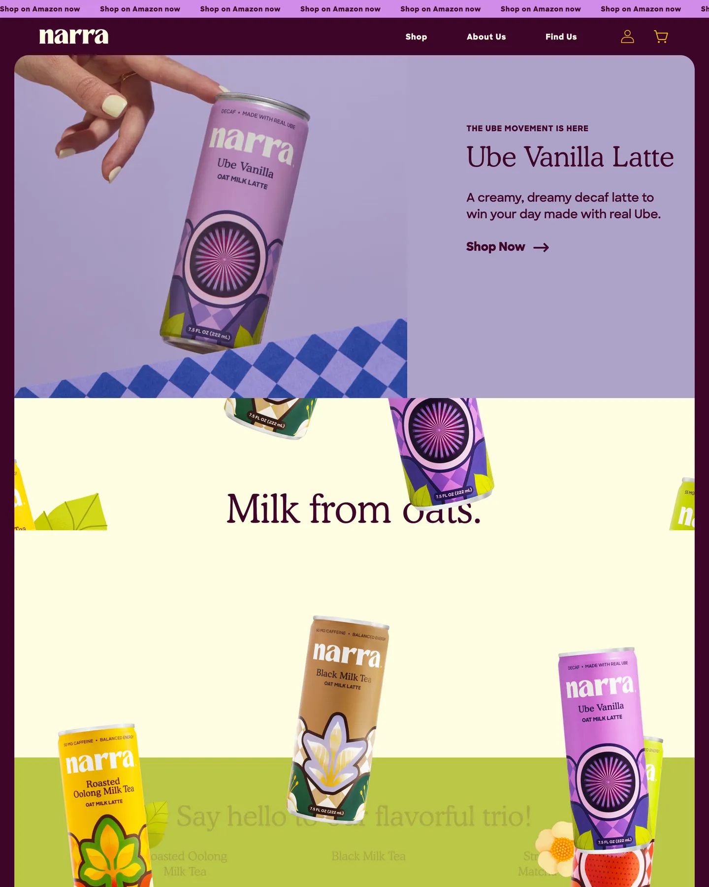 Narra homepage design, captured September 2026