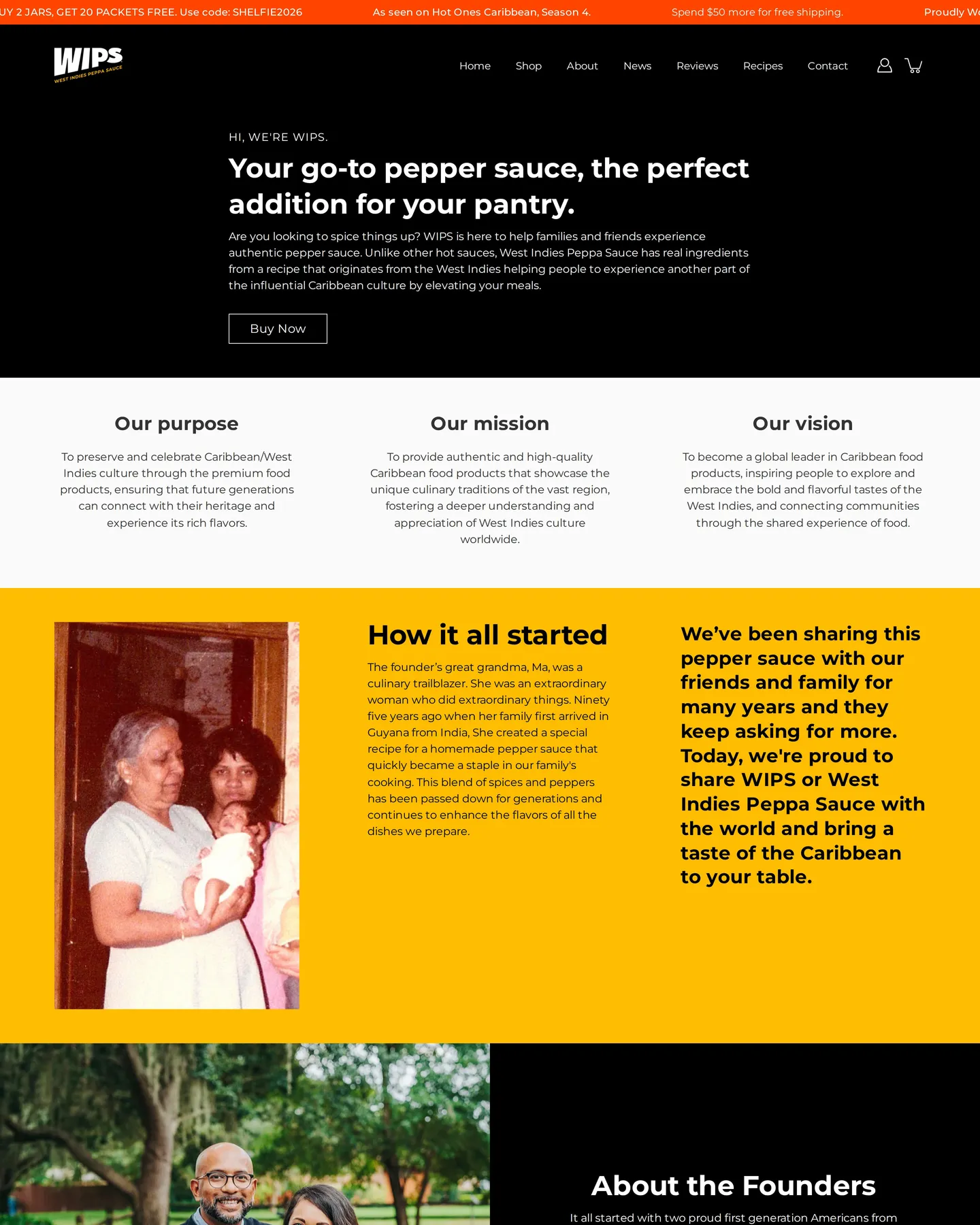 West Indies Peppa Sauce About design, captured September 2026