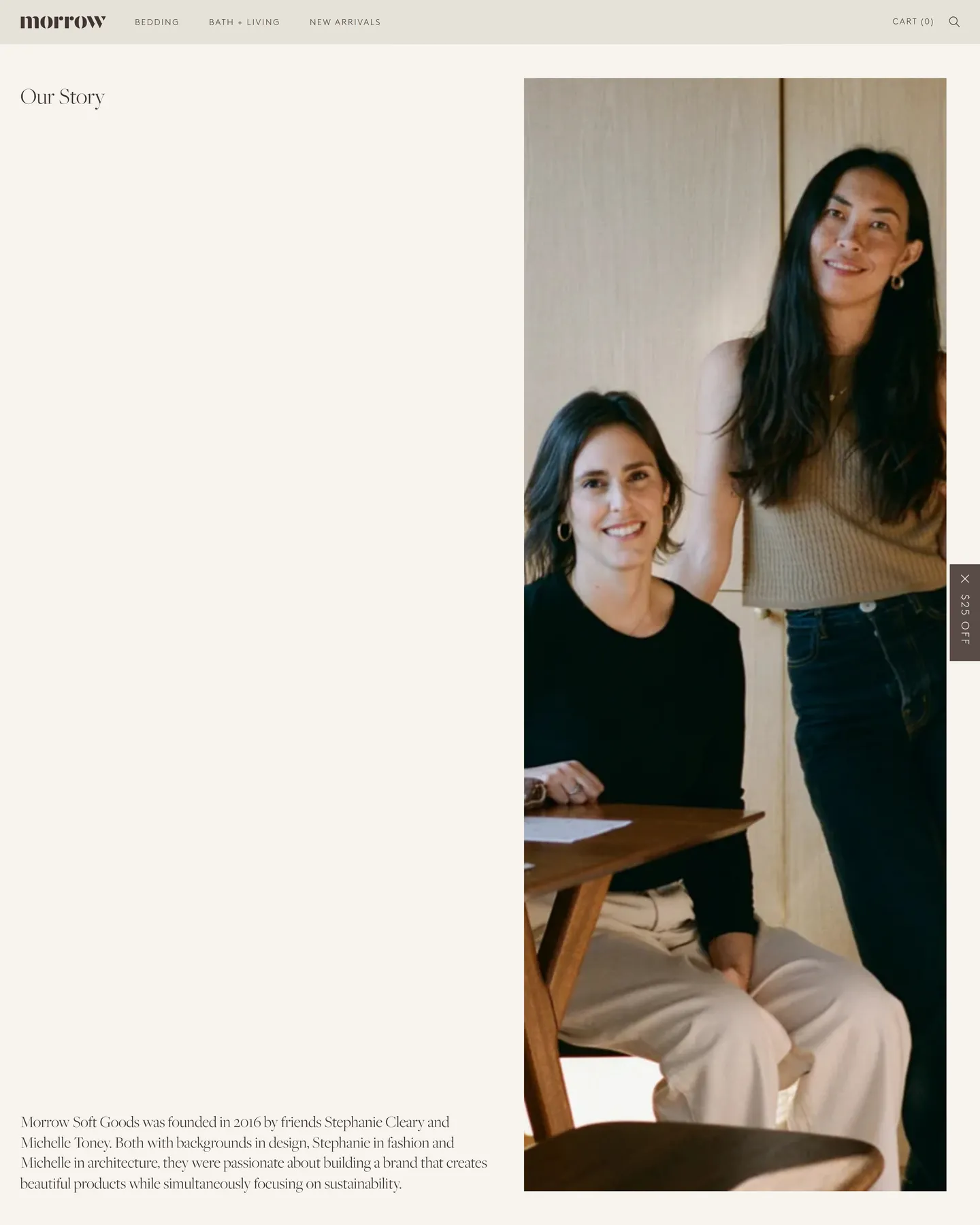 Morrow Soft Goods About Morrow Soft Goods design, captured September 2026