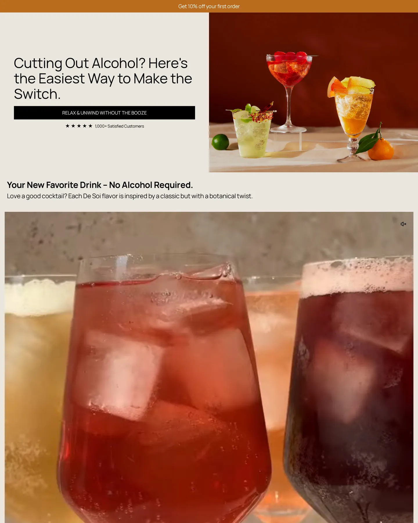 De Soi Cutting out alcohol design, captured August 2026