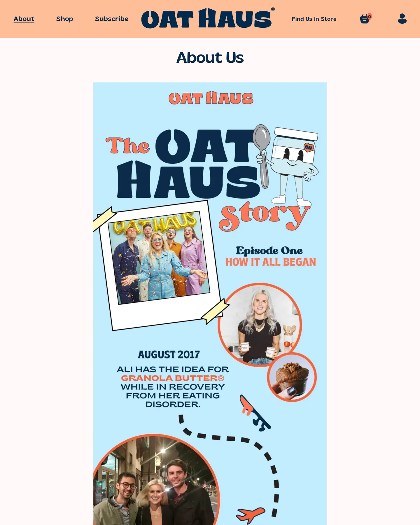 Oat Haus Our Story: Oat Haus & Granola ButterOat Haus Logo design, captured September 2026