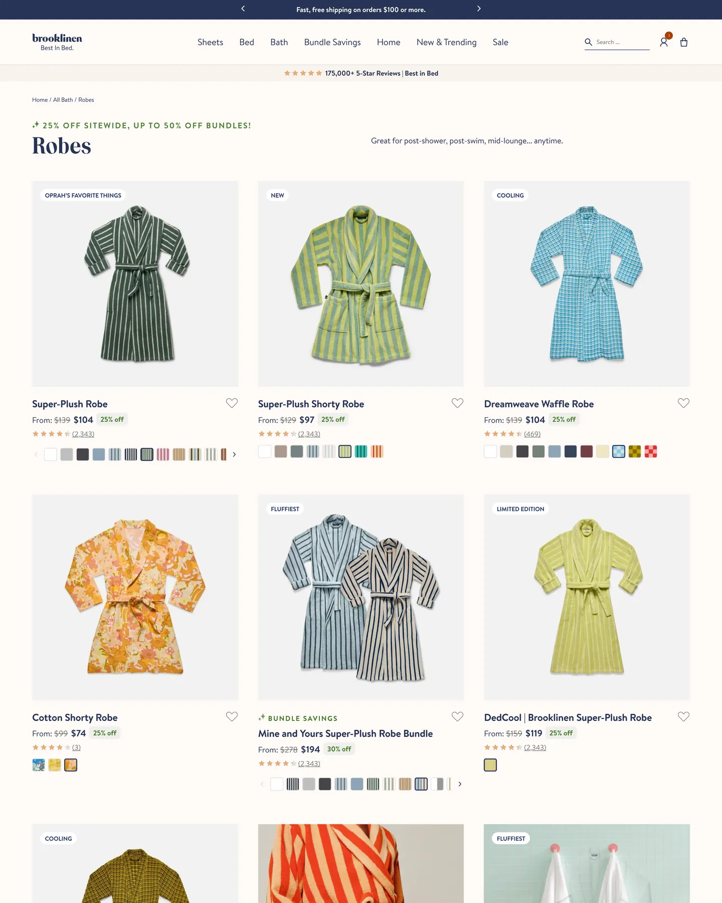 Brooklinen Robes design, captured August 2026