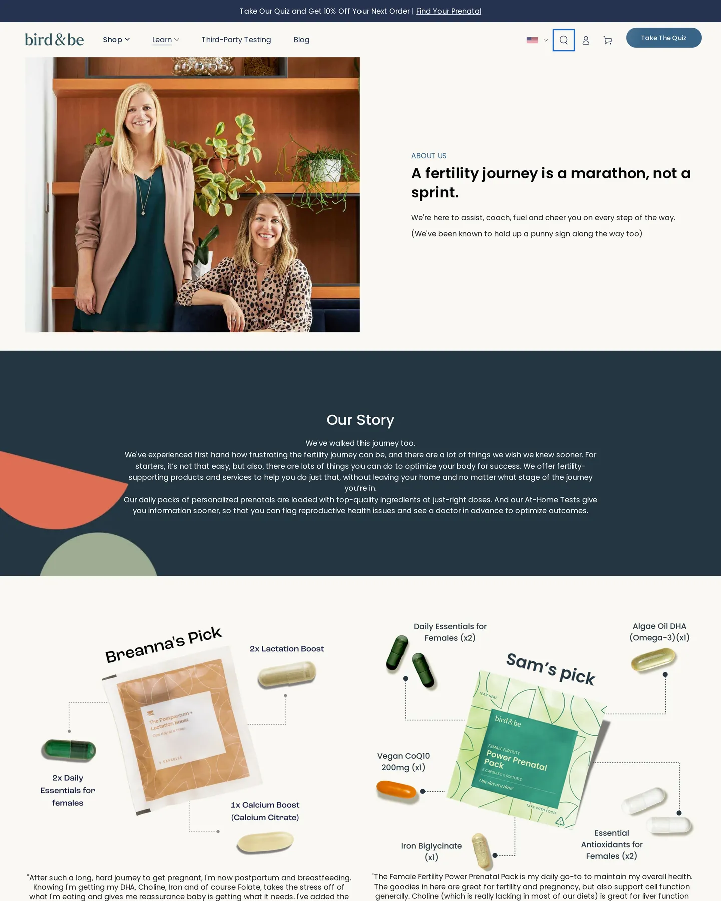 Bird&Be About Us design, captured September 2026