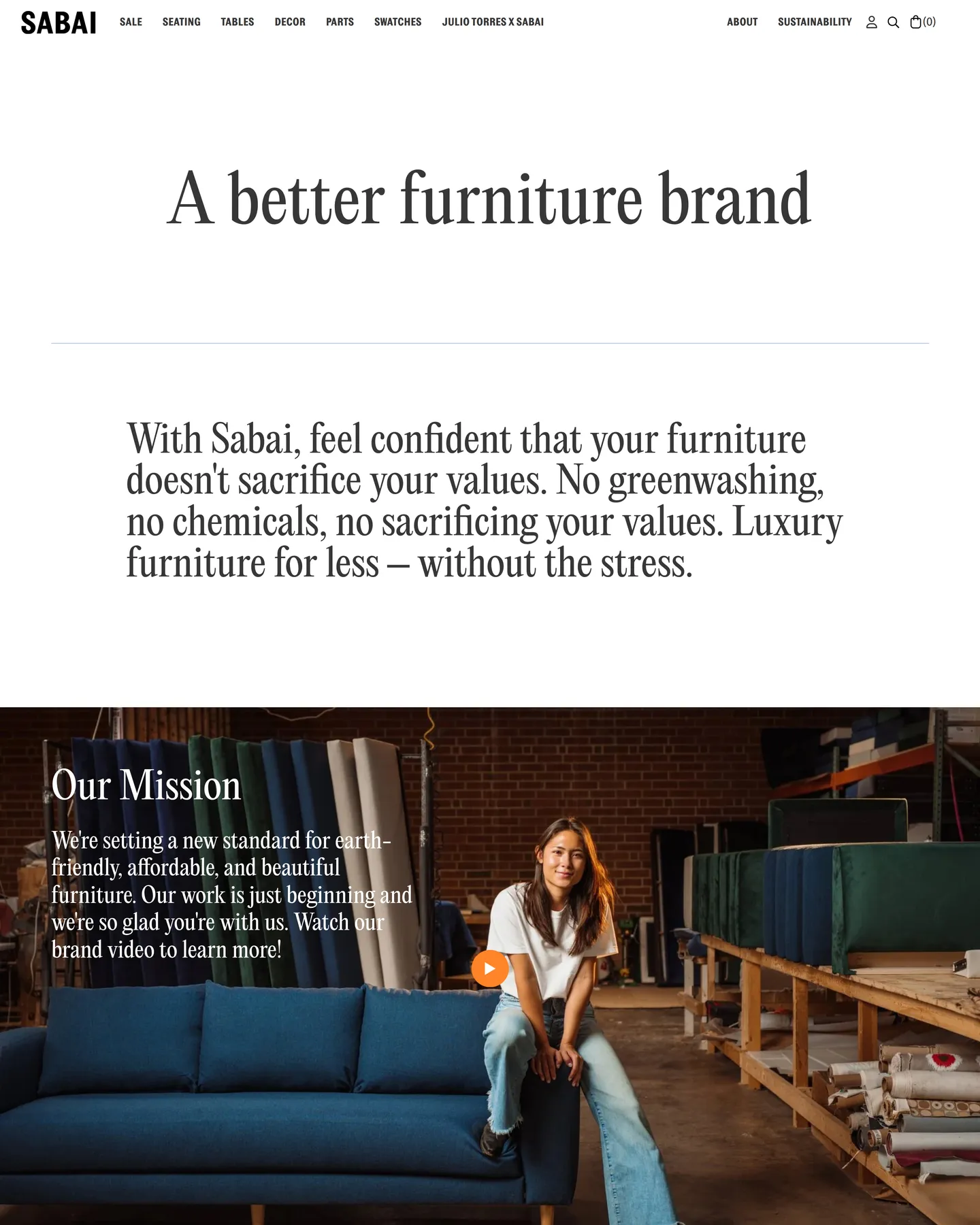 Sabai About design, captured September 2026
