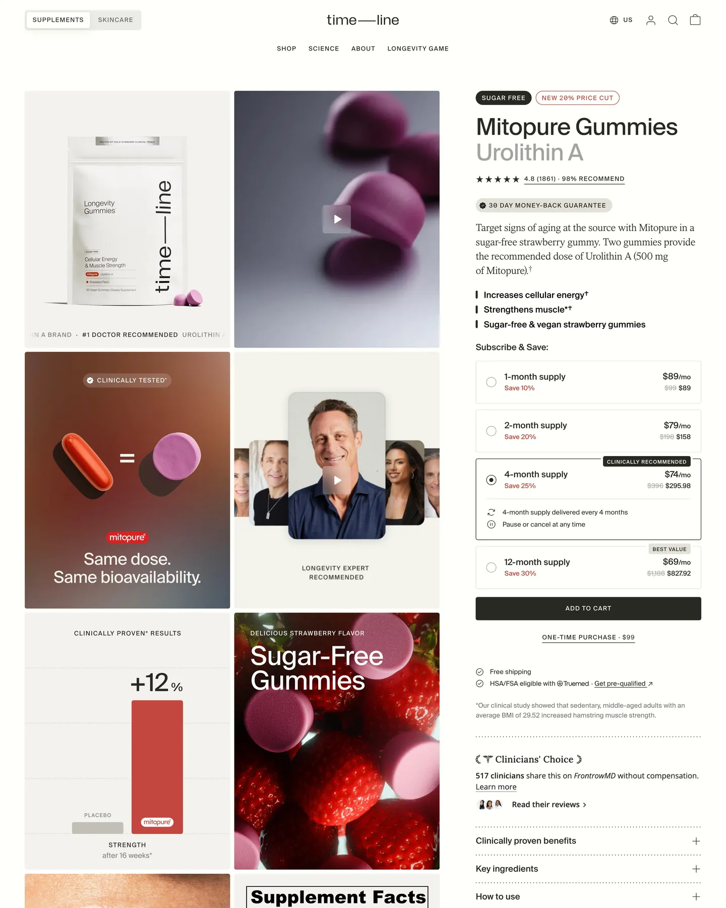 Timeline Mitopure Gummies - Timeline design, captured September 2026