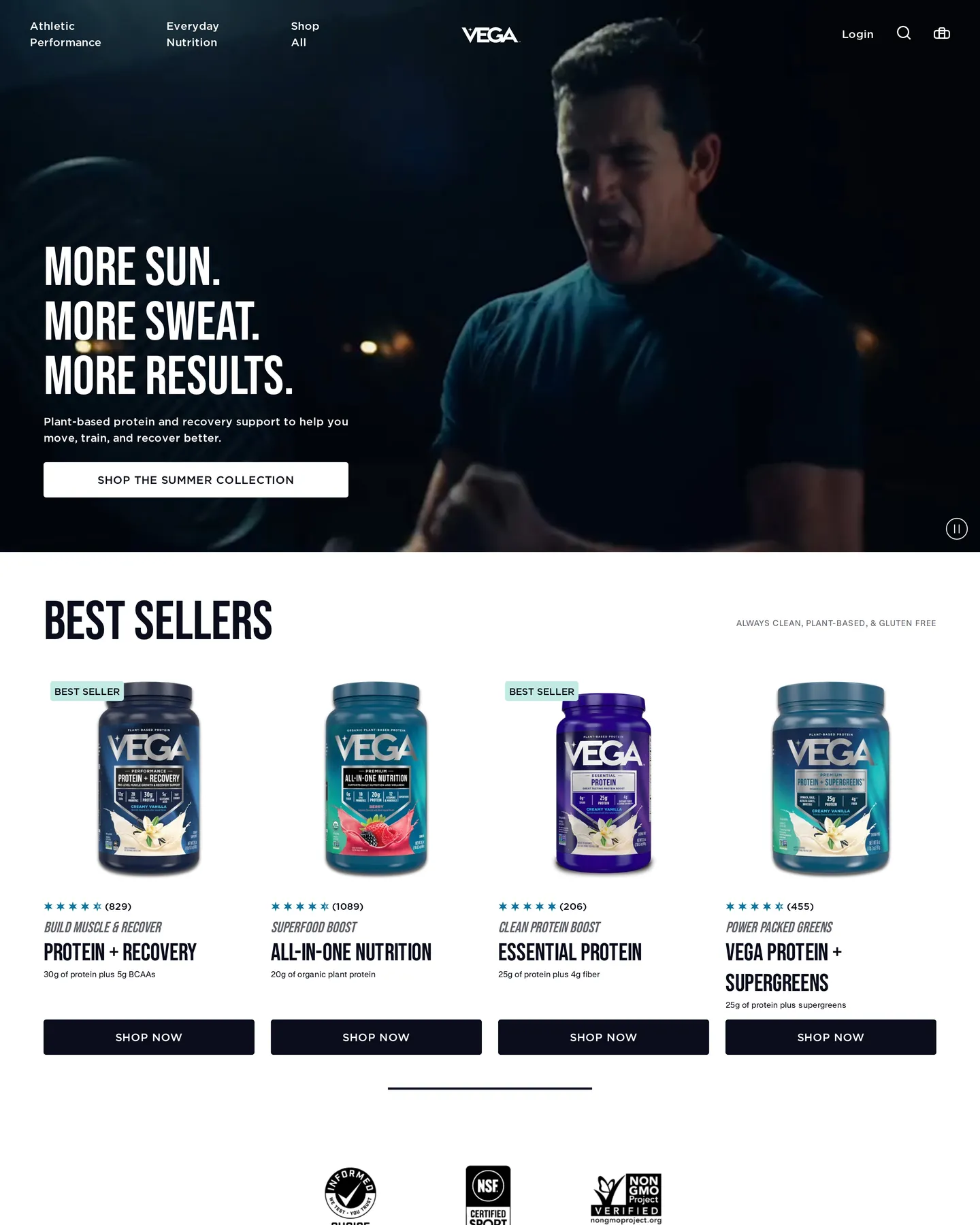 Vega homepage design, captured September 2026